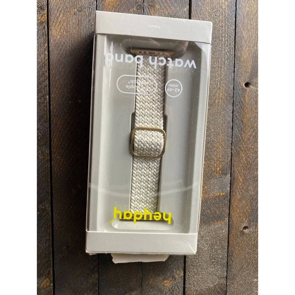 Heyday Apple Watch Knit Band Stretchy Adjustable Stone White 42- 49mm